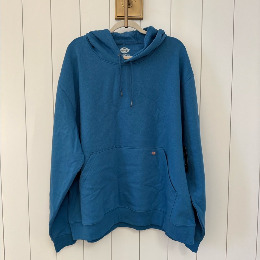NWT! Dickies Men’s Wordmark Pullover Fleece, Vallarta Blue, 3X